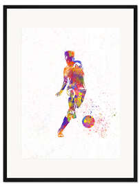Gerahmter Kunstdruck Fußballspieler XX