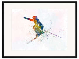 Gerahmter Kunstdruck Skifahrer VI