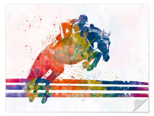 Selvklebende plakat Equestrian sports VII