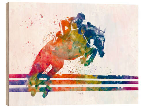 Stampa su legno Equestrian sports VII