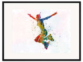 Gerahmter Kunstdruck Inline-Skaterin XII