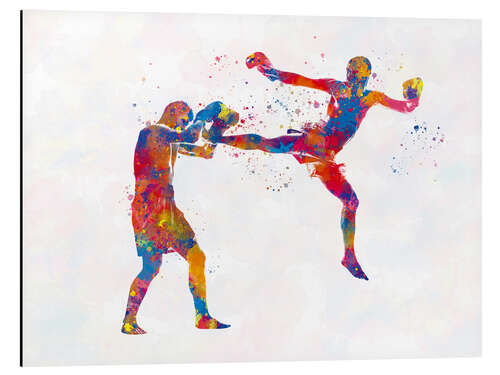 Aluminium print Boxing fight V