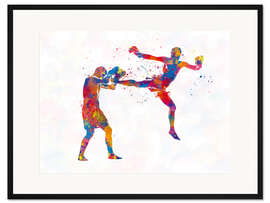 Gerahmter Kunstdruck Boxkampf V