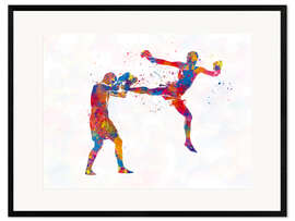 Stampa artistica con cornice Boxing fight V