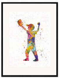 Stampa artistica con cornice Young baseball player III