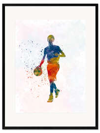 Impression artistique encadrée Basketball player VII