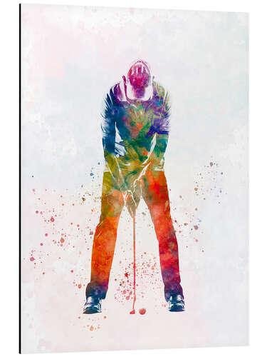 Aluminium print Golf player VII