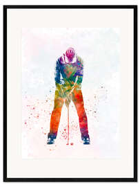 Ingelijste kunstdruk Golf player VII