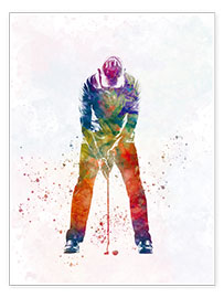 Wall print  Golf player VII - nobelart