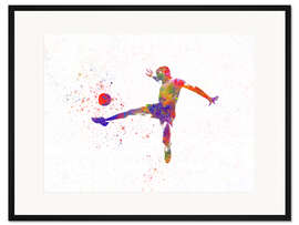 Gerahmter Kunstdruck Fußballspieler XVIII