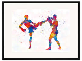 Gerahmter Kunstdruck Boxkampf VI