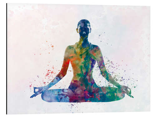 Aluminium print Yoga exercise IV