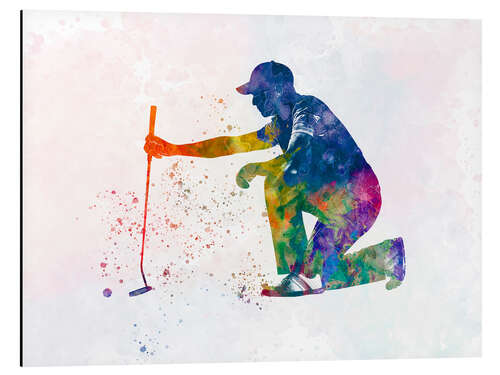 Aluminium print Golf player VI