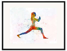 Gerahmter Kunstdruck Yoga-Übung V