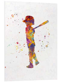 Foam board print Young baseball player I