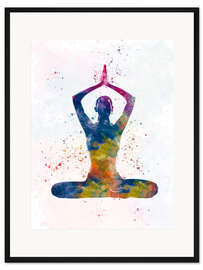 Gerahmter Kunstdruck Yoga-Übung III - nobelart