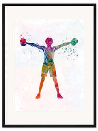 Gerahmter Kunstdruck Hanteltraining XIII - nobelart