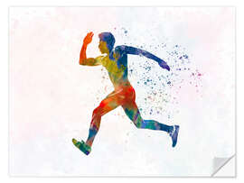 Selvklebende plakat Athletic runner II