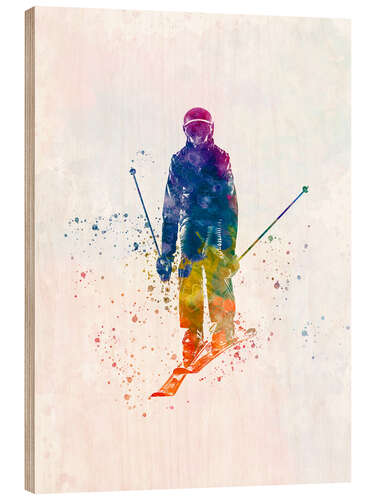 Hout print Skier IV