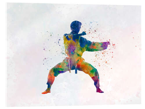 Tableau en verre acrylique Karate martial arts I