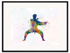 Gerahmter Kunstdruck Karate Kampfkunst I