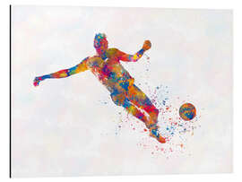 Tableau en aluminium Soccer player XIV