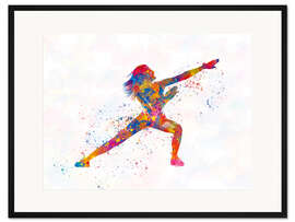 Gerahmter Kunstdruck Fitnessübung IX