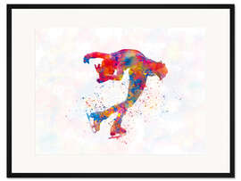 Gerahmter Kunstdruck Schlittschuhläuferin III