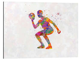 Magnettafel Fitnessübung mit einem Ball XI