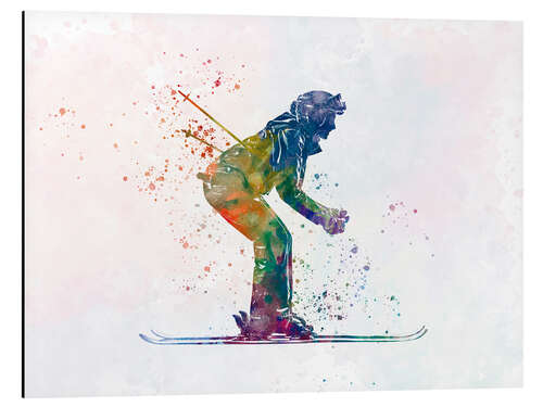 Aluminium print Skier V