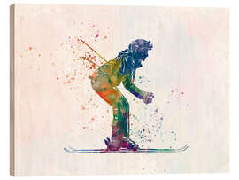 Hout print Skier V