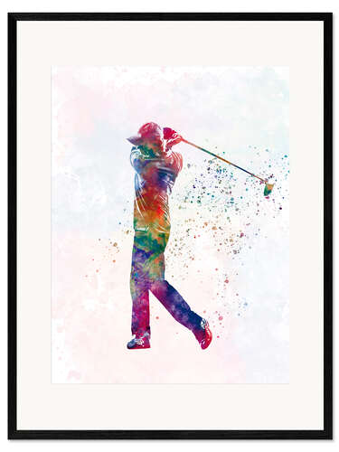 Innrammet kunsttrykk Golf player V