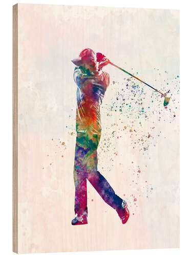 Tableau en bois Golf player V