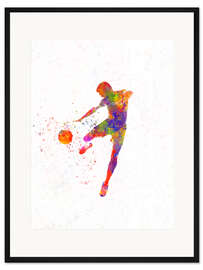 Gerahmter Kunstdruck Fußballspieler XIII