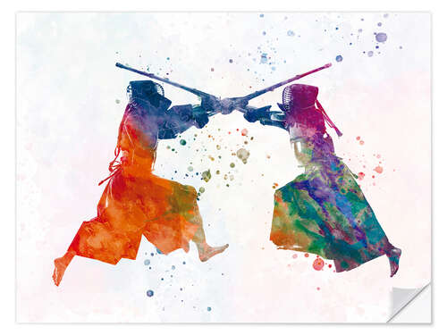 Wall sticker Kendo fighter