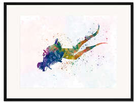 Gerahmter Kunstdruck Taucher II