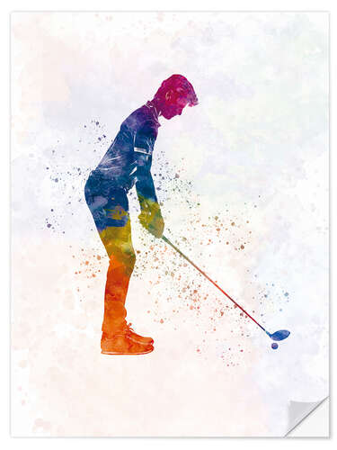 Selvklebende plakat Golf player IV