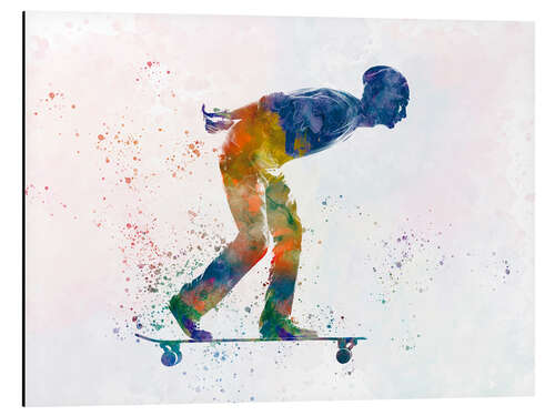 Aluminium print Skateboarder VII