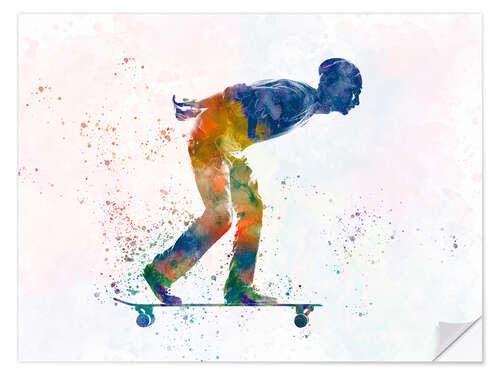 Selvklebende plakat Skateboarder VII