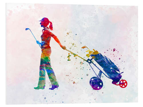 Foam board print Golf player III