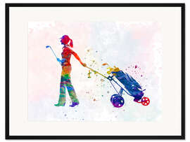 Gerahmter Kunstdruck Golfspielerin III