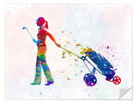 Sticker mural Golf player III