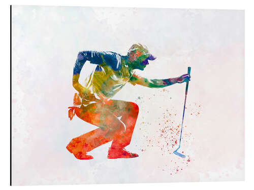 Aluminium print Golf player II