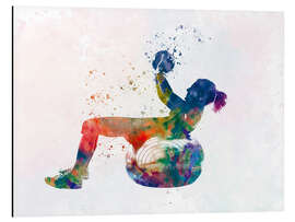 Magnettafel Fitnessübung mit einem Ball VIII