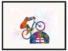 Plakat artystyczny premium w ramie BMX sports IX