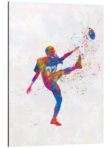 Tableau en aluminium American football player XIII