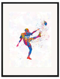 Gerahmter Kunstdruck American Football Spieler XIII