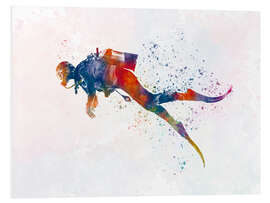 Foam board print Scuba diver I