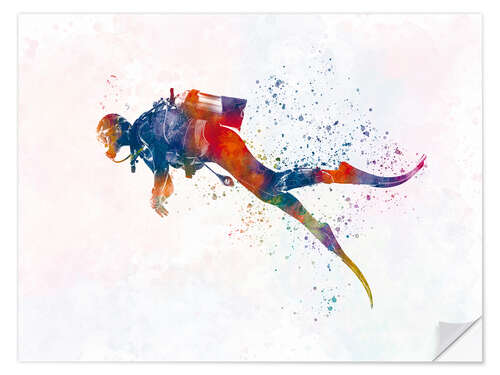 Wall sticker Scuba diver I