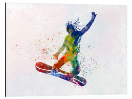 Tableau en aluminium Snowboarder II